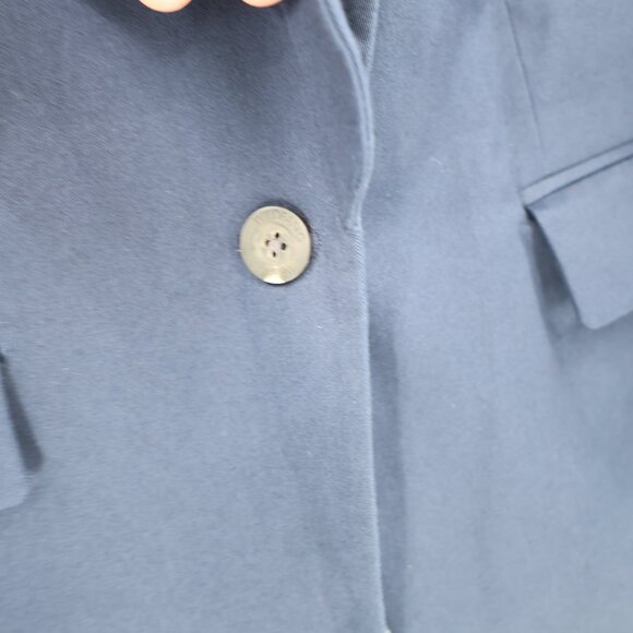 Wildfang blazer Women medium The Ace Tux Blazer navy blue one button shawl lapel - Picture 4 of 13